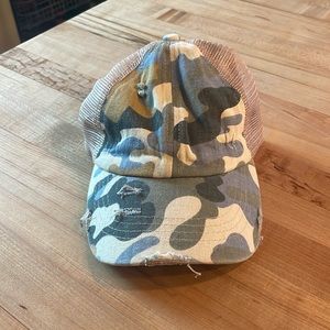 Colorful camo womens hat